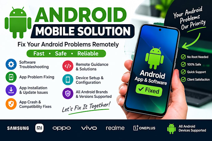 fix android mobile software and app problems remotely
