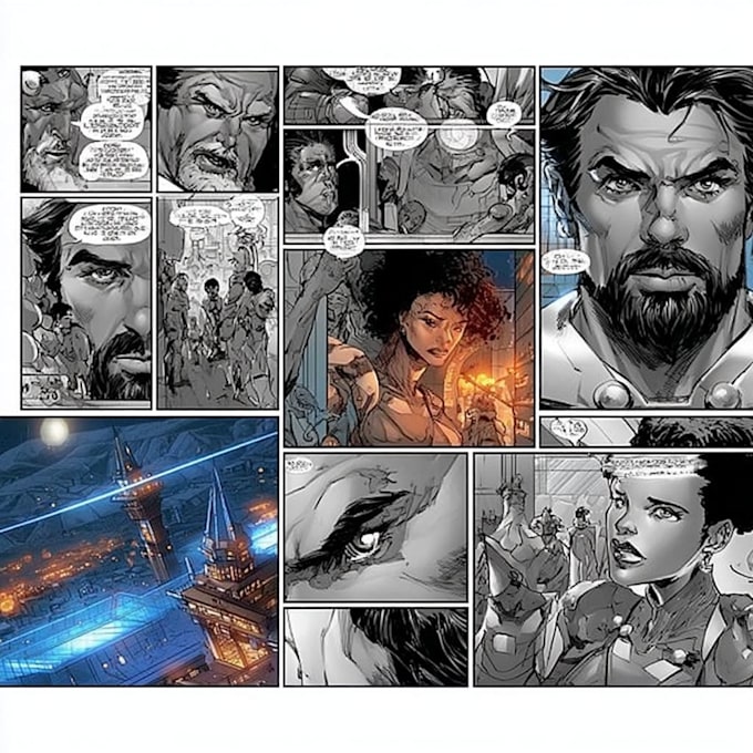 draw professional comic pages art