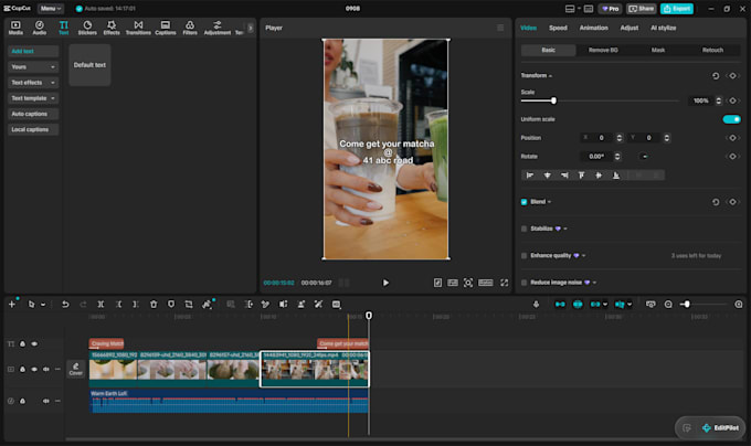 edit short form video