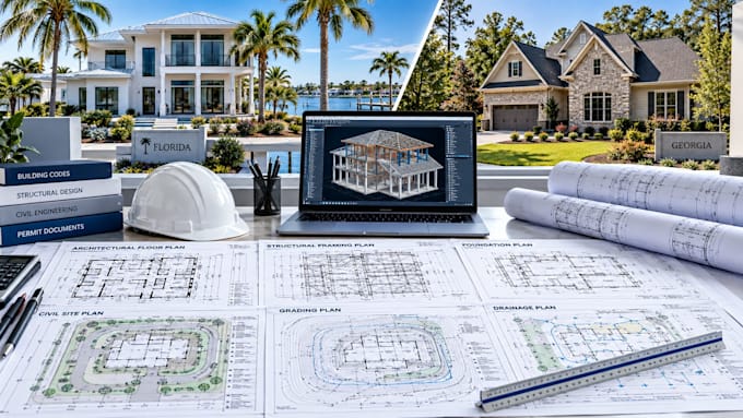 prepare florida and georgia civil structural permit drawings