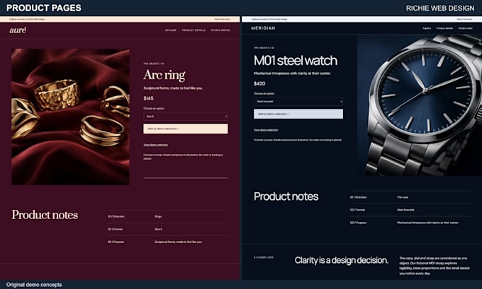 design or redesign your shopify product page