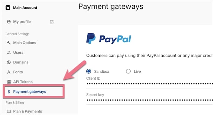 setup paypal payment gateway