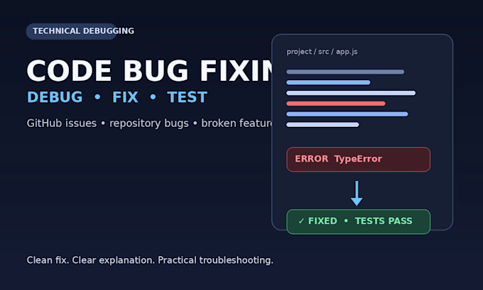 fix github issues, debug code and troubleshoot your project