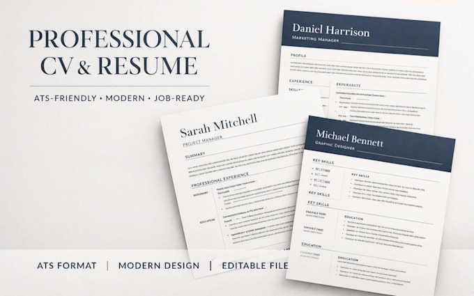create a professional ats friendly resume or CV