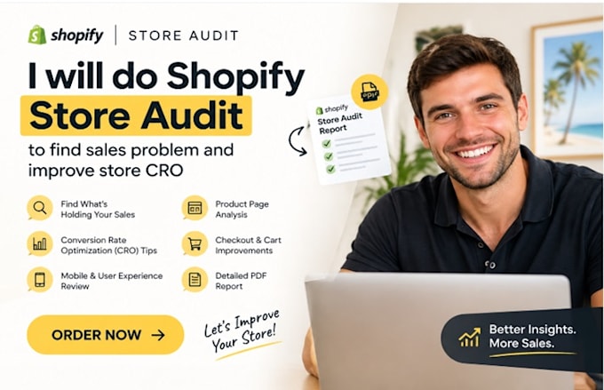 do shopify store audit to find sales problem and improve ecommerce conversions