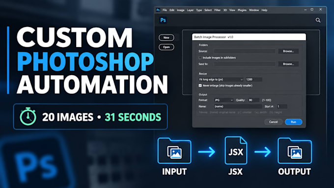 create a custom photoshop script to automate your batch image editing