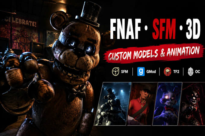 create fnaf sfm animation tf2 model gmod playermodel 3d nsfw animation fnaf oc