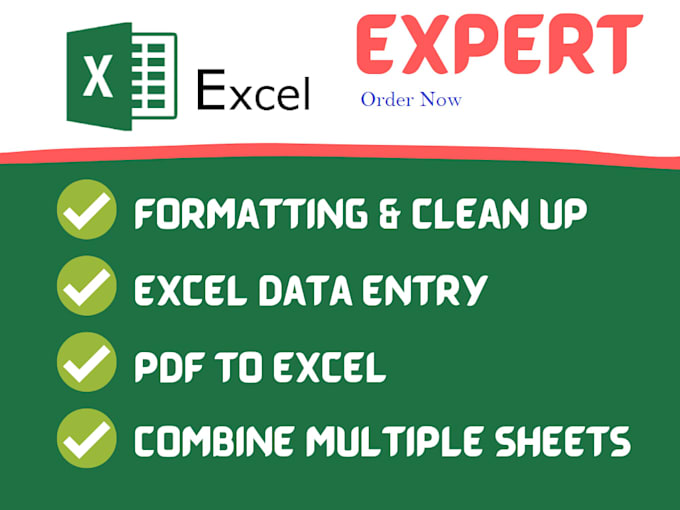 do excel data entry, cleaning, PDF to excel, data analysis and reporting