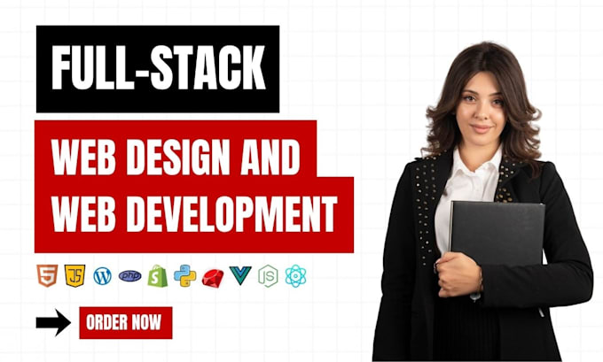 design and develop a responsive full stack website