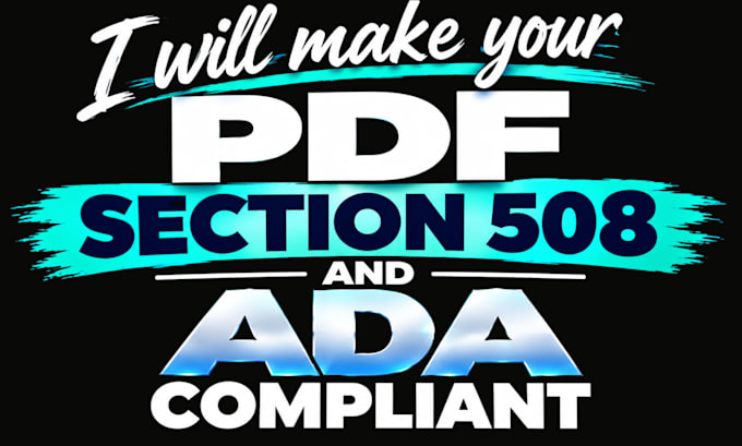 make your PDF section 508 and ada compliant