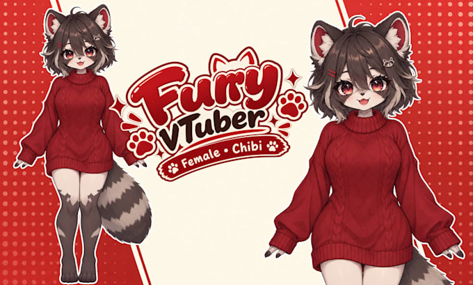 design and rig custom furry, fursona live2d vtuber model
