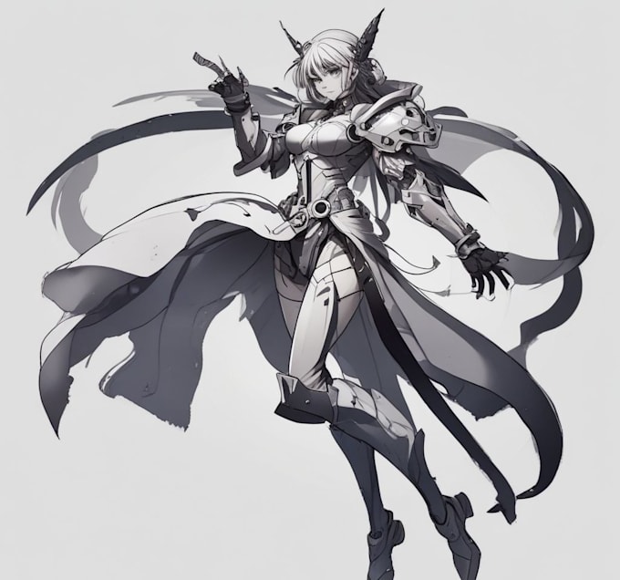 draw anime characters with detailed artwork