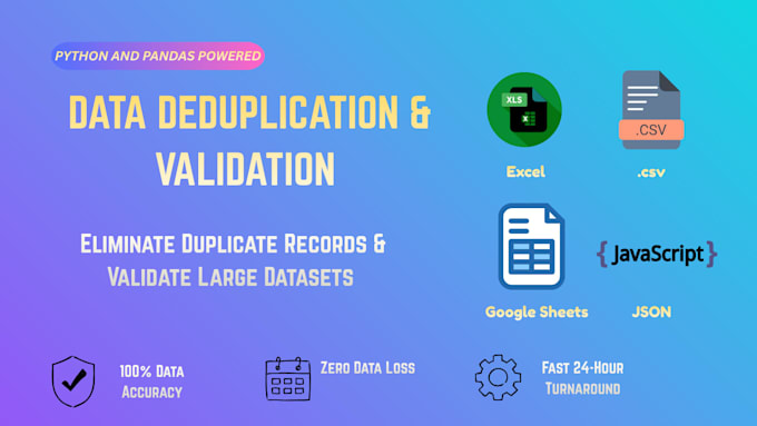 deduplicate and validate your datasets in excel or csv
