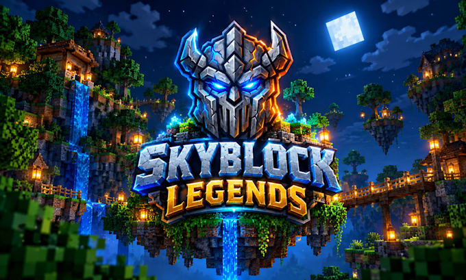 design a custom minecraft server logo and server icon