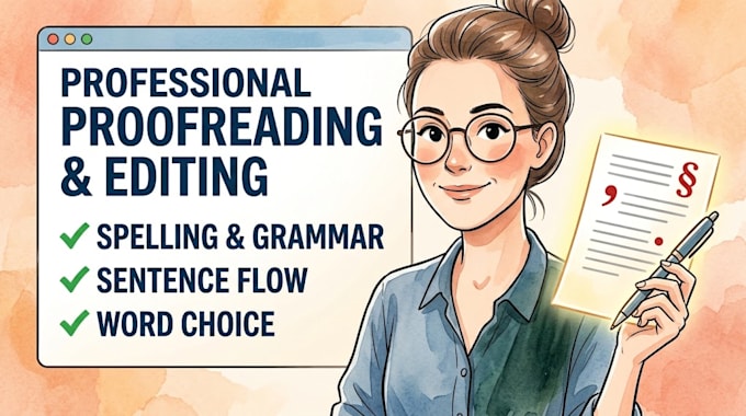 proofread and edit your document for spelling and grammar
