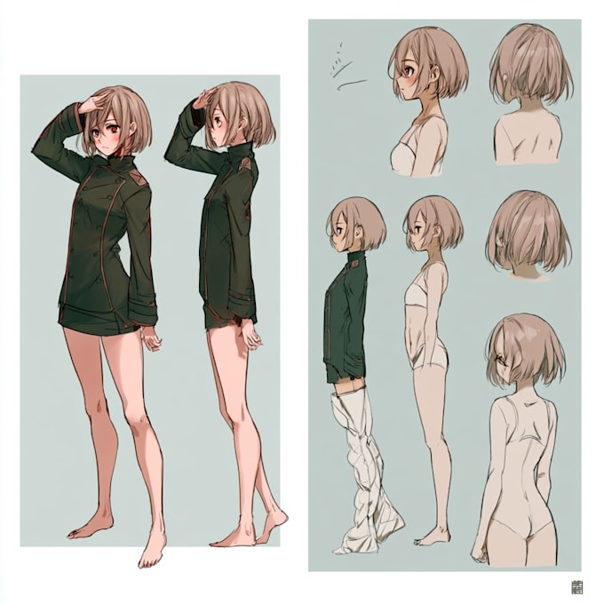 create anime character sheet