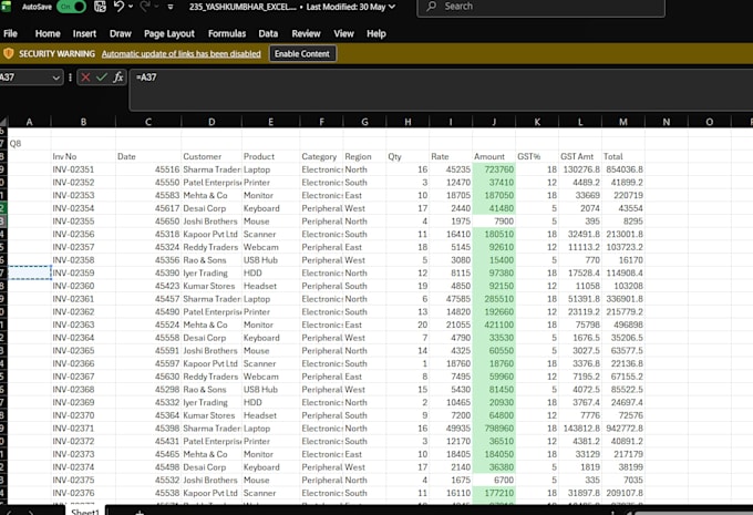 do advance excel and tally erp 9 work