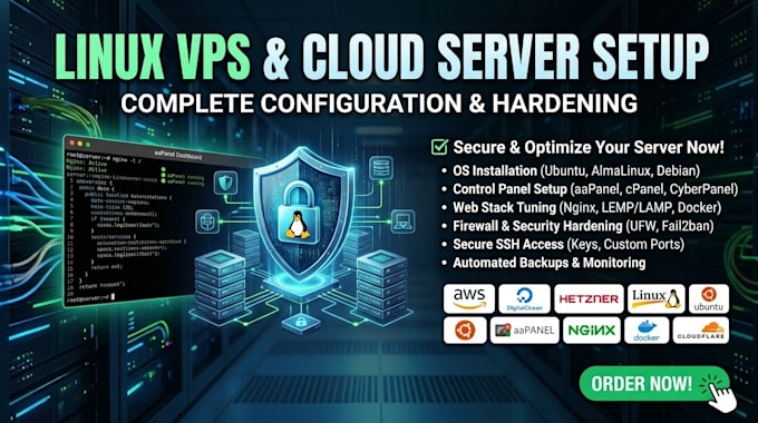setup, configure, and secure your linux vps or cloud server