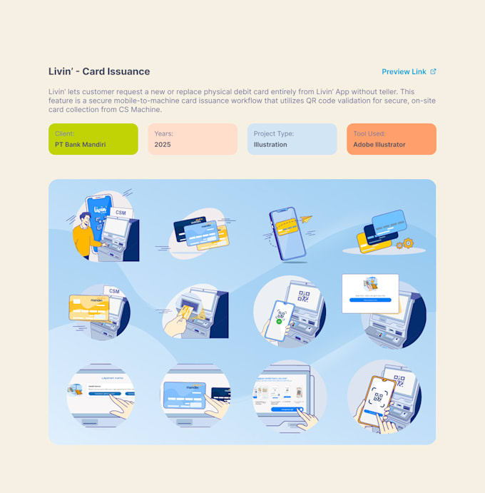 create product illustrations for digital product