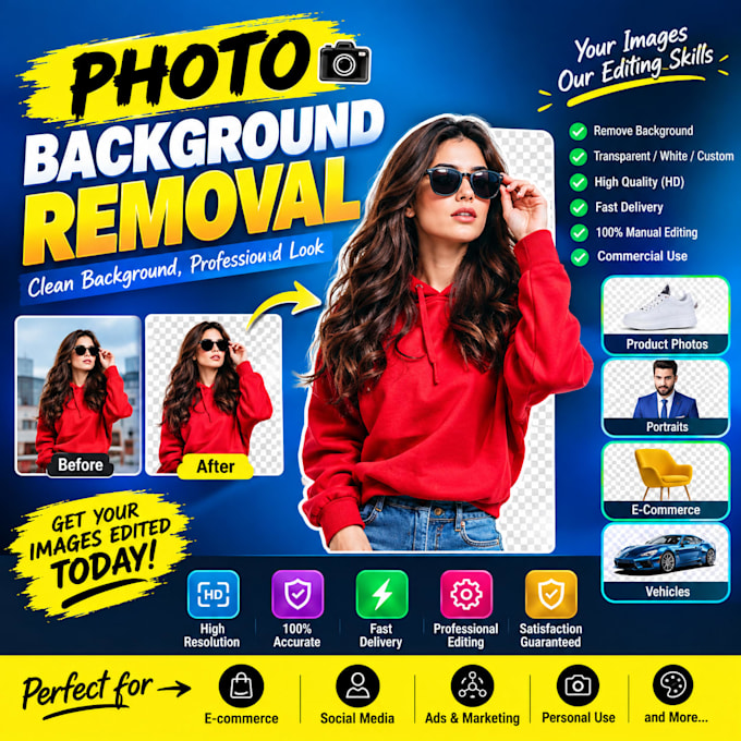 photo background removal HD quality