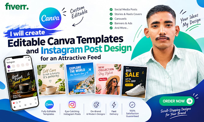 design cohesive instagram post templates in canva