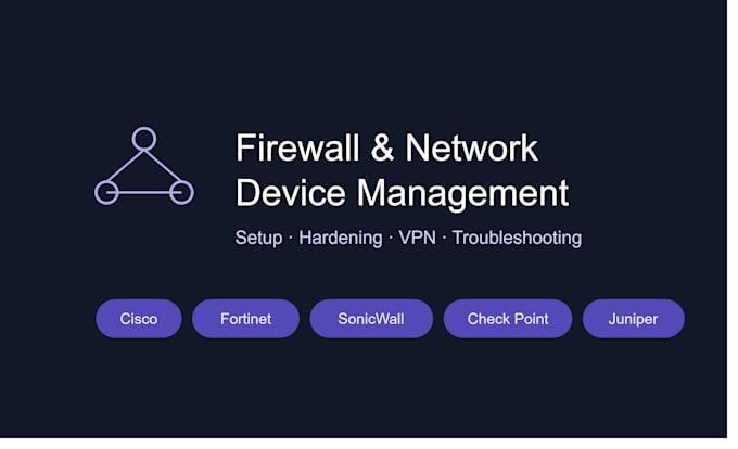 configure and support your firewall, switch, or router