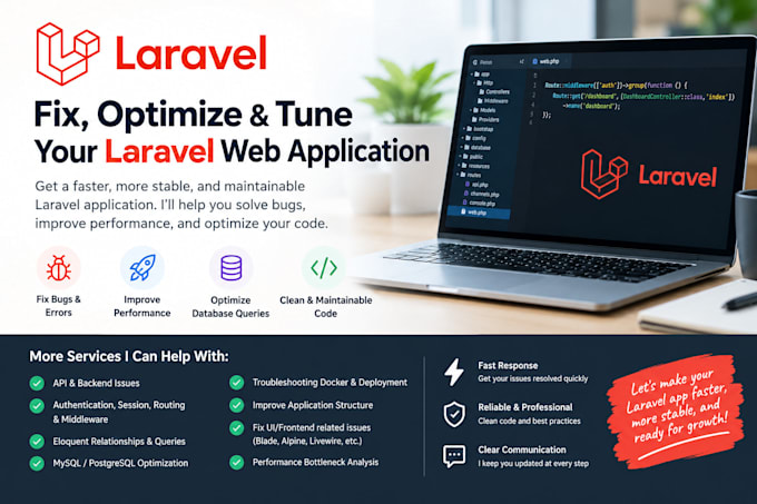 fix laravel web base application
