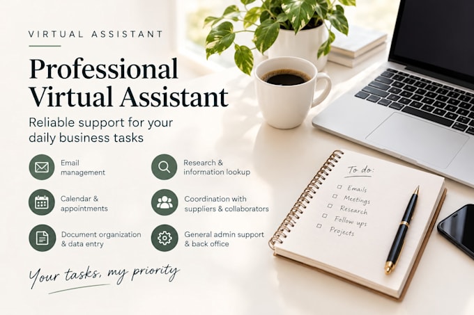 virtual assistant, administrative and business support