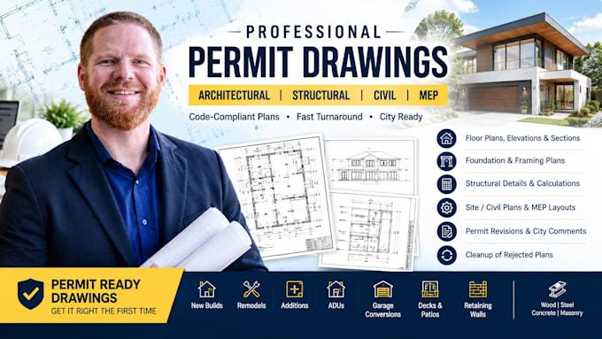 create civil structural engineering drawings for california texas florida permit