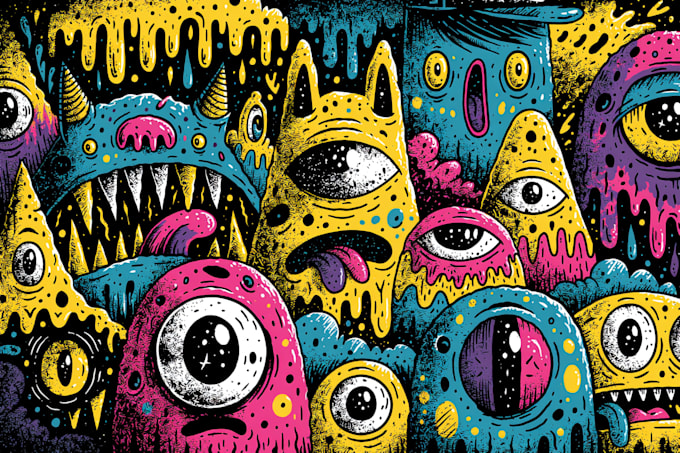 design a psychedelic masterpiece with trippy illustration
