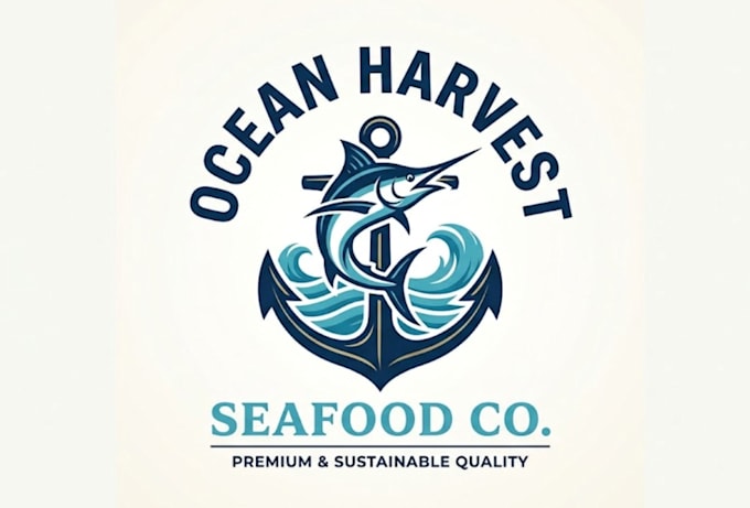 design a professional corporate seafood logo