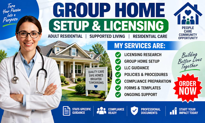 set up group home, adult residential program, licensing, llc