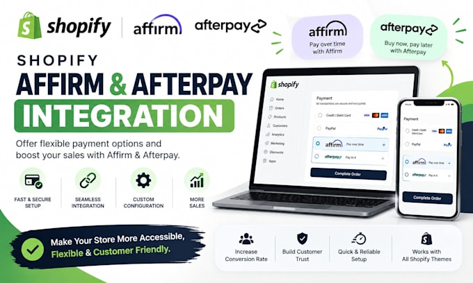 setup affirm and afterpay payment gateway into your shopify store