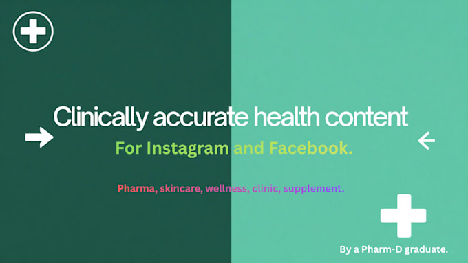write clinically accurate pharma content for instagram facebook