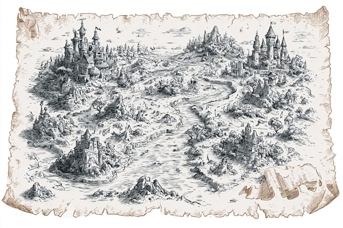 create custom map vector map illustration