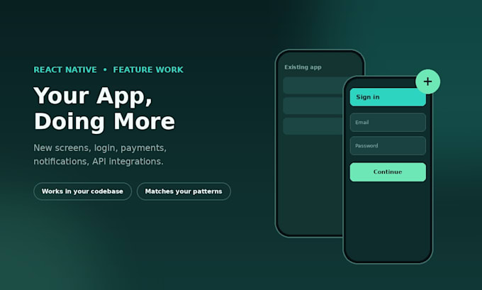 add new features to your existing react native app