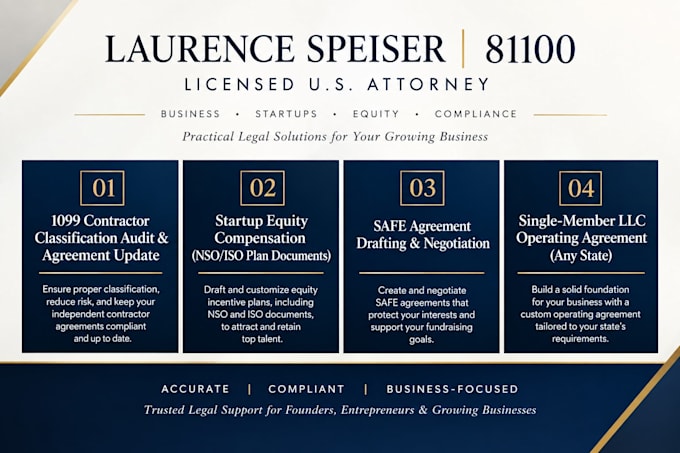 draft a custom single member llc operating agreement as a US attorney