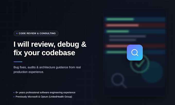 review, debug, and fix your codebase