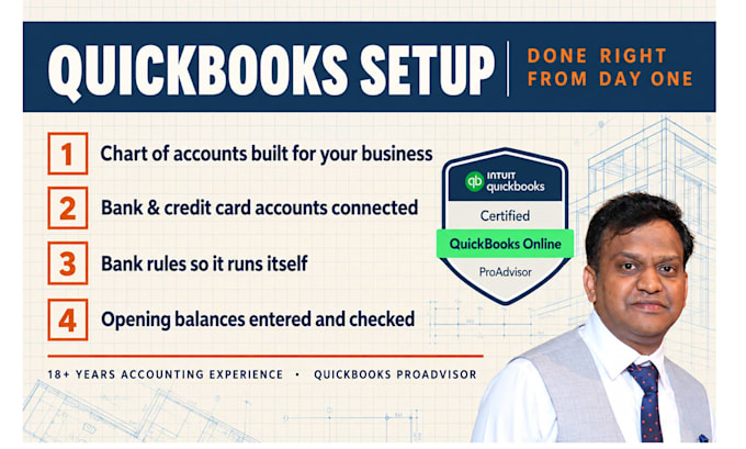 do quickbooks setup with chart of accounts and bank feeds