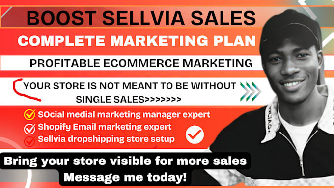 boost sellvia marketing, shopify store, social media marketing, sellvia products