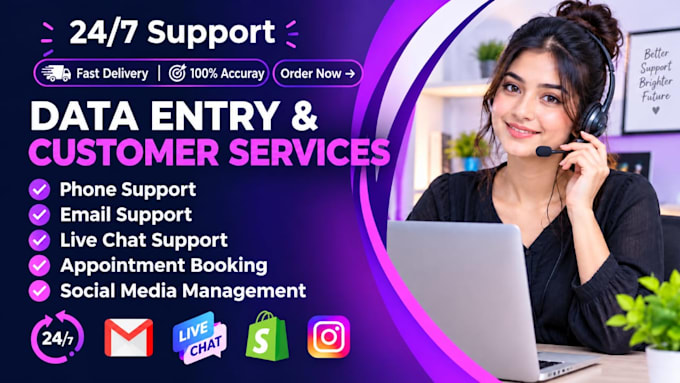 do data entry, excel and customer service support
