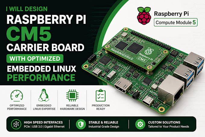 design raspberry pi cm5 carrier board with optimized embedded linux performance