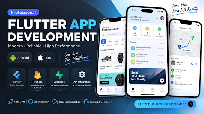develop a professional flutter apps