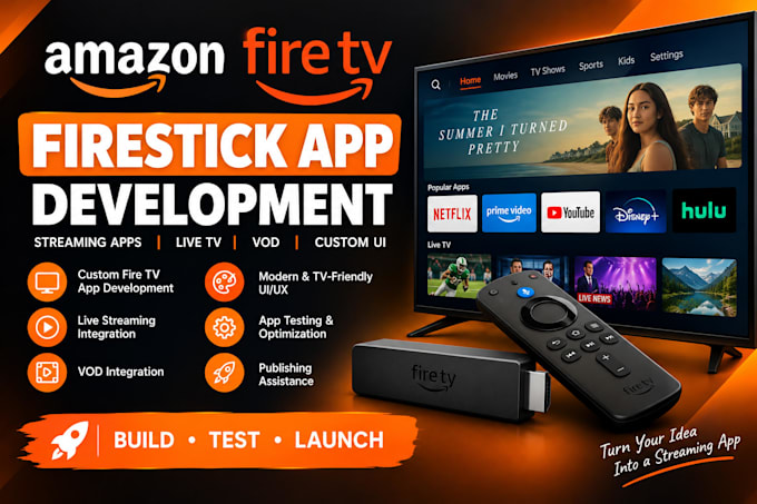 develop a professional amazon fire TV and firestick app