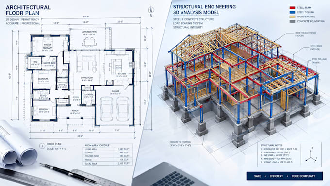create architectural and structural drawings for residential projects