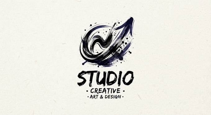 design a creative brush logo for your brand