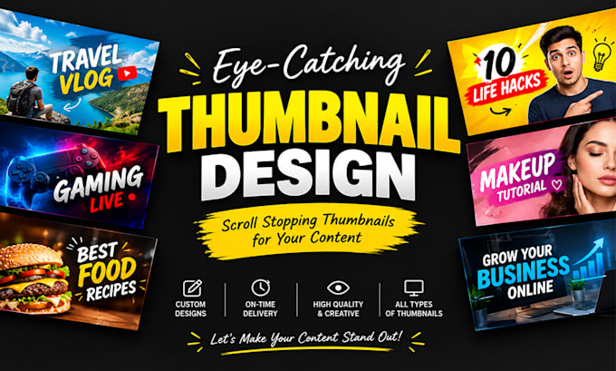 design amazing youtube thumbnail