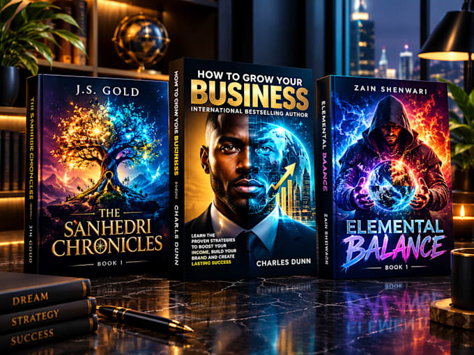 do professional bookcover design for ebook, paperback, hardcover and dust jacket