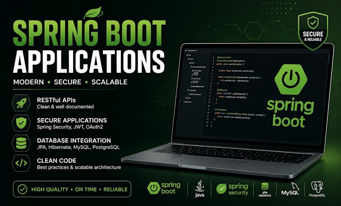 develop a java spring boot web application