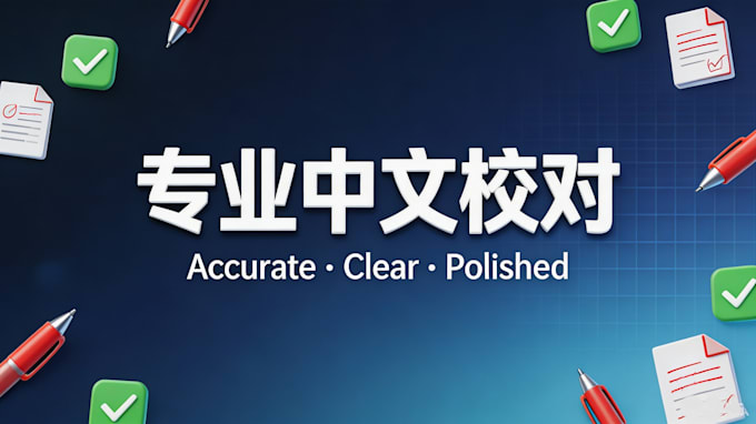 proofread and polish your chinese text professionally